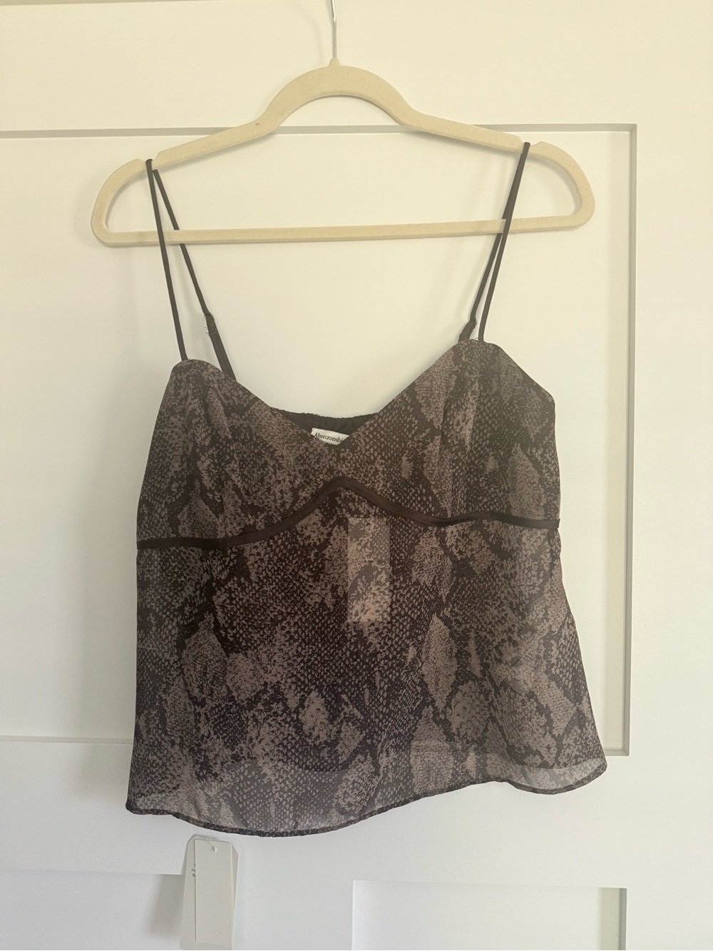 Abercrombie & Fitch Brown Snake-Print Cami